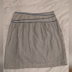 Hype from Anthropologie Striped Blue and White Women's Skirt, Size 12